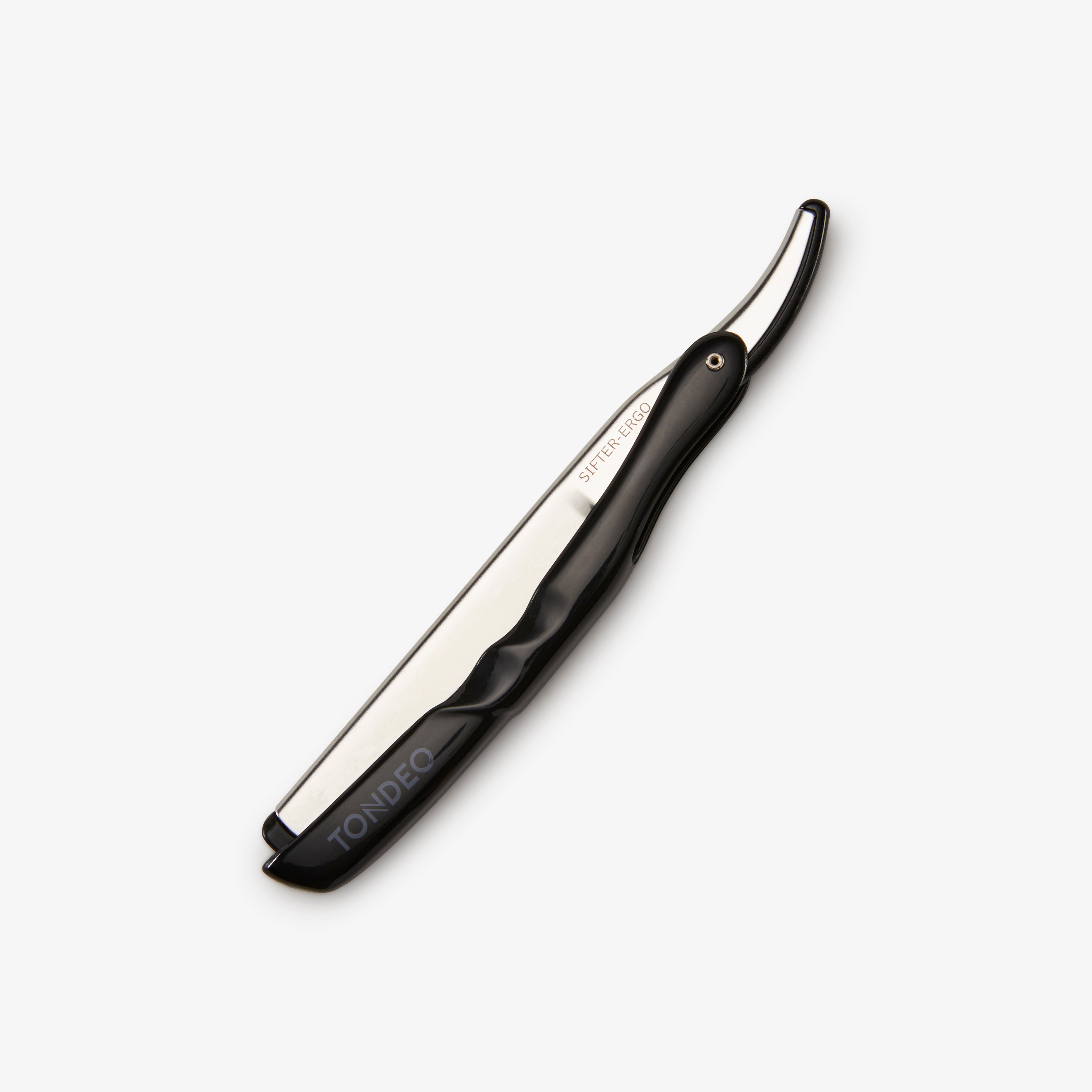 TONDEO Sifter Ergo Rasiermesser – Profi Rasiermesser aus Solingen für Barber & Friseur mit ergonomischem Griff und scharfer Klinge.
