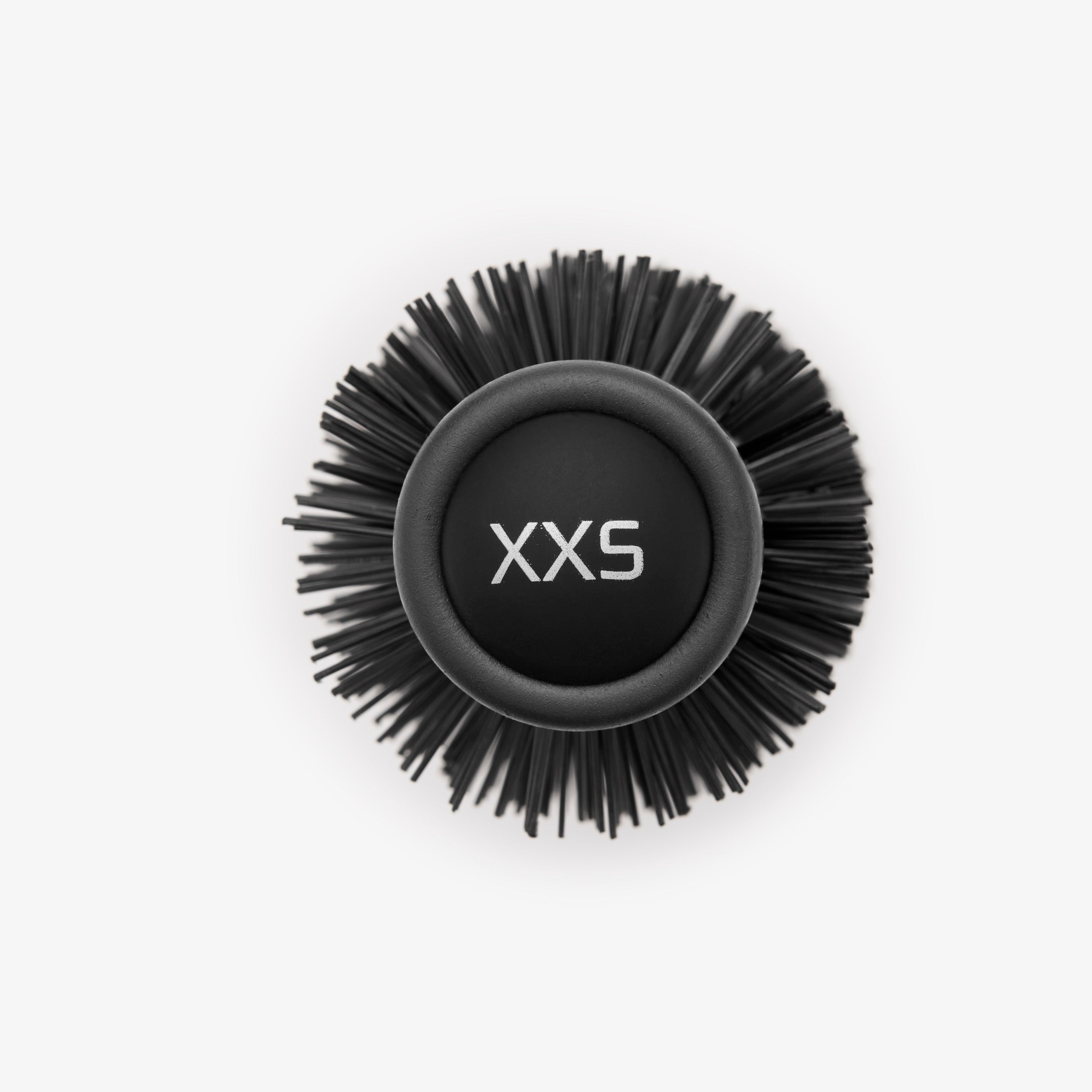 Atelier Graphite Haarbürste in elegantem Schwarz – professionelle Stylingbürste, Rundbürste Größe XXS