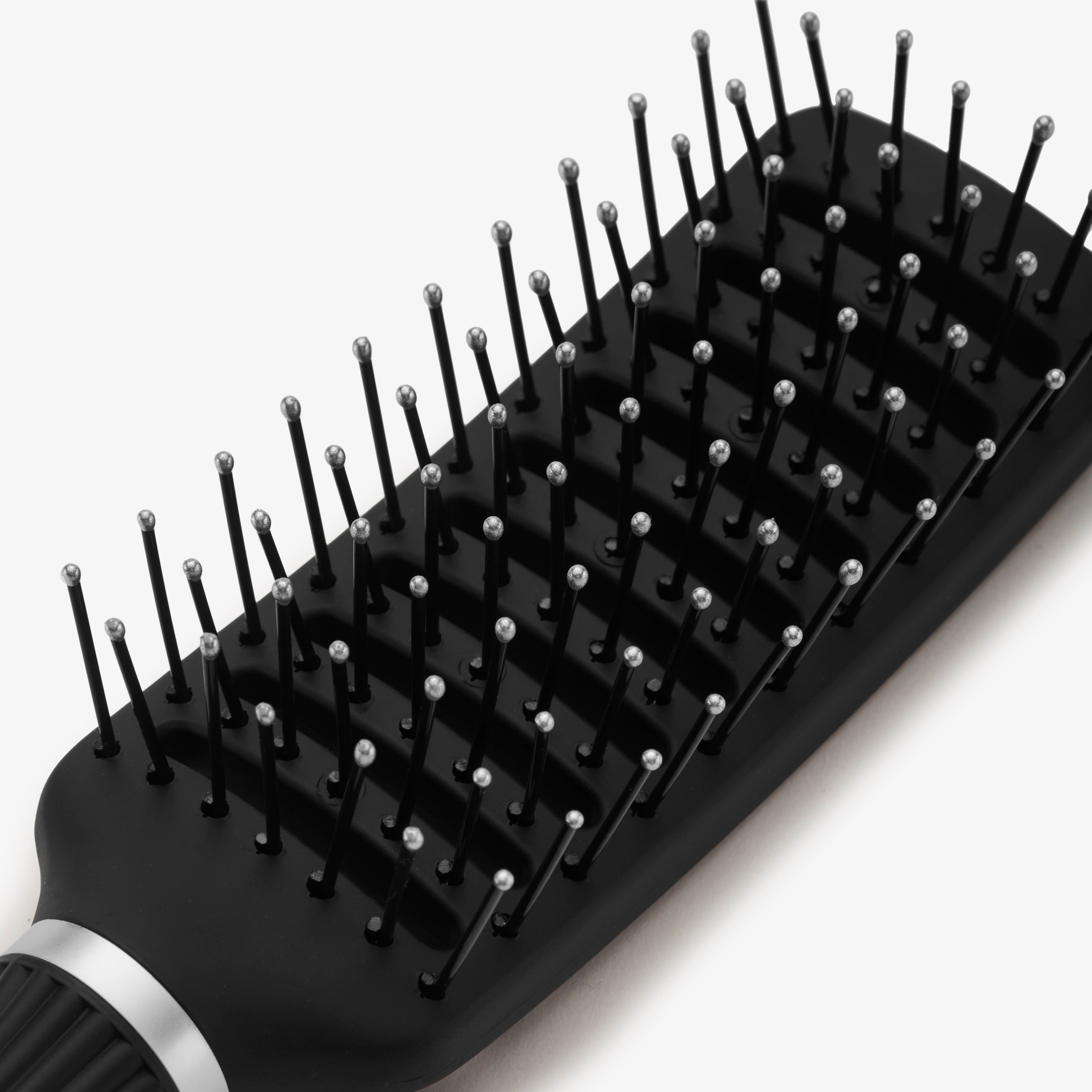 Schwarze Haarbürste von TONDEO Solingen, hitzeresistent, optimale Wärmeverteilung, Styling, Volumen, Langes Haar, Trockenes und feuchtes Haar, antistatische Borsten, ergonomischer Griff