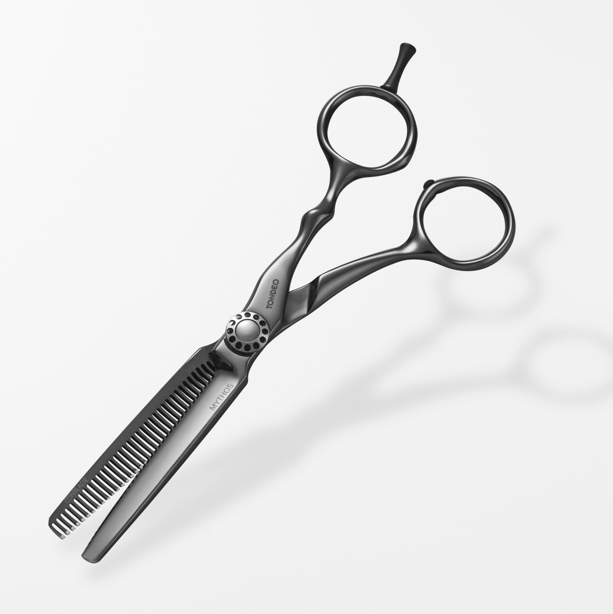 TONDEO MYTHOS WAVE 36, black Made in Solingen, Premium-Friseurschere, Effilierschere, Modellierschere