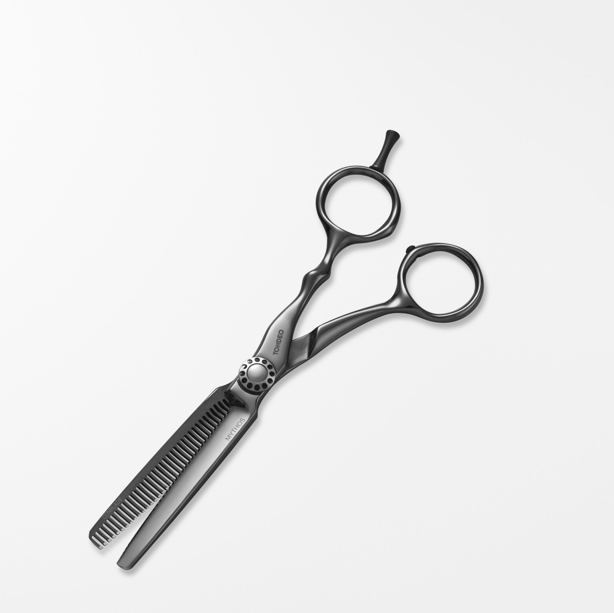TONDEO MYTHOS WAVE 36, black Made in Solingen, Premium-Friseurschere, Effilierschere, Modellierschere