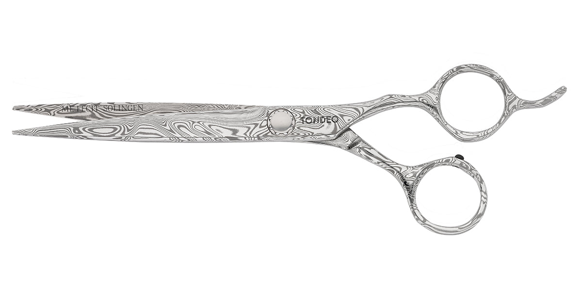 Hochwertige Friseurschere mit Muster.