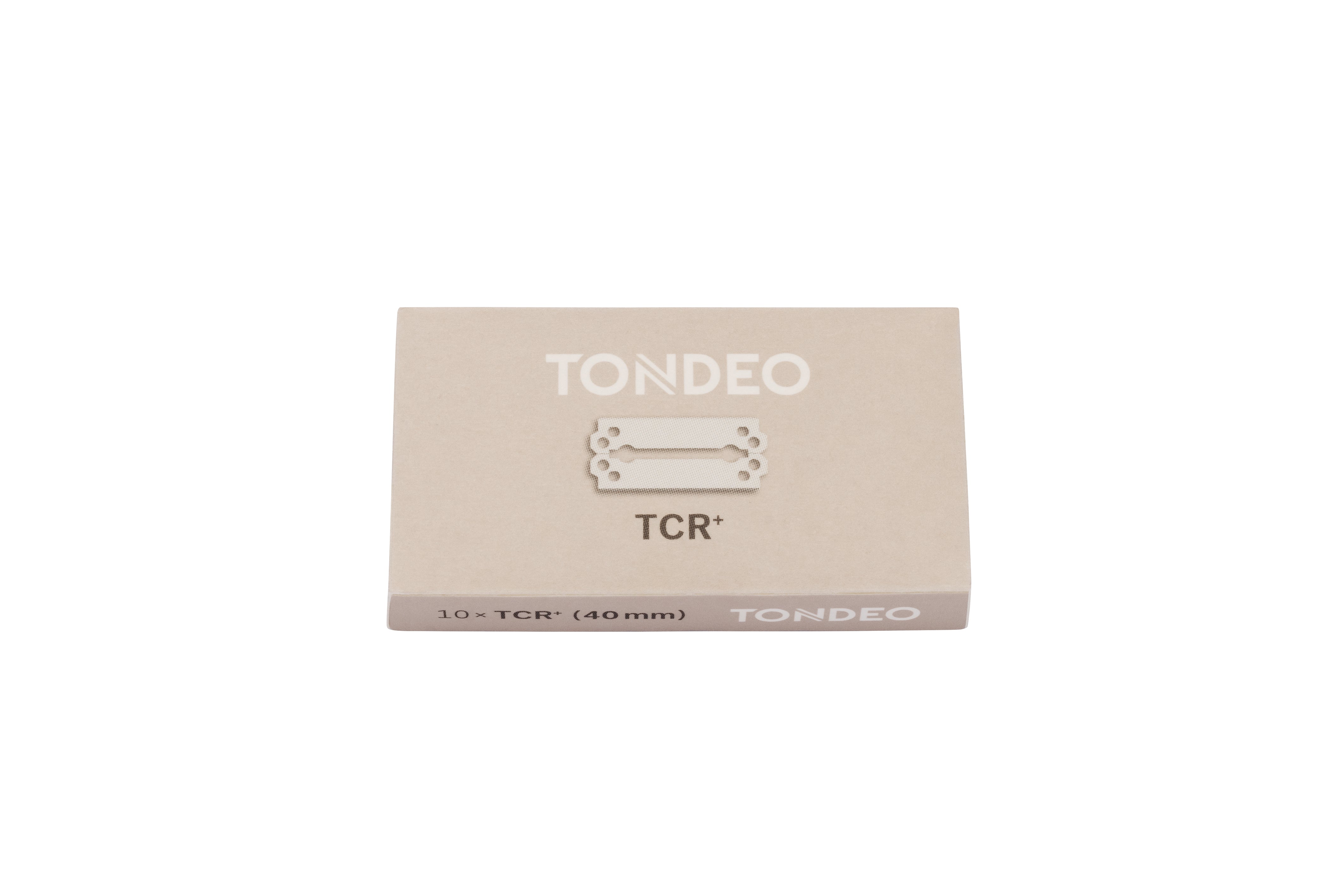 Verpackung mit Friseurklingen von Tondeo.