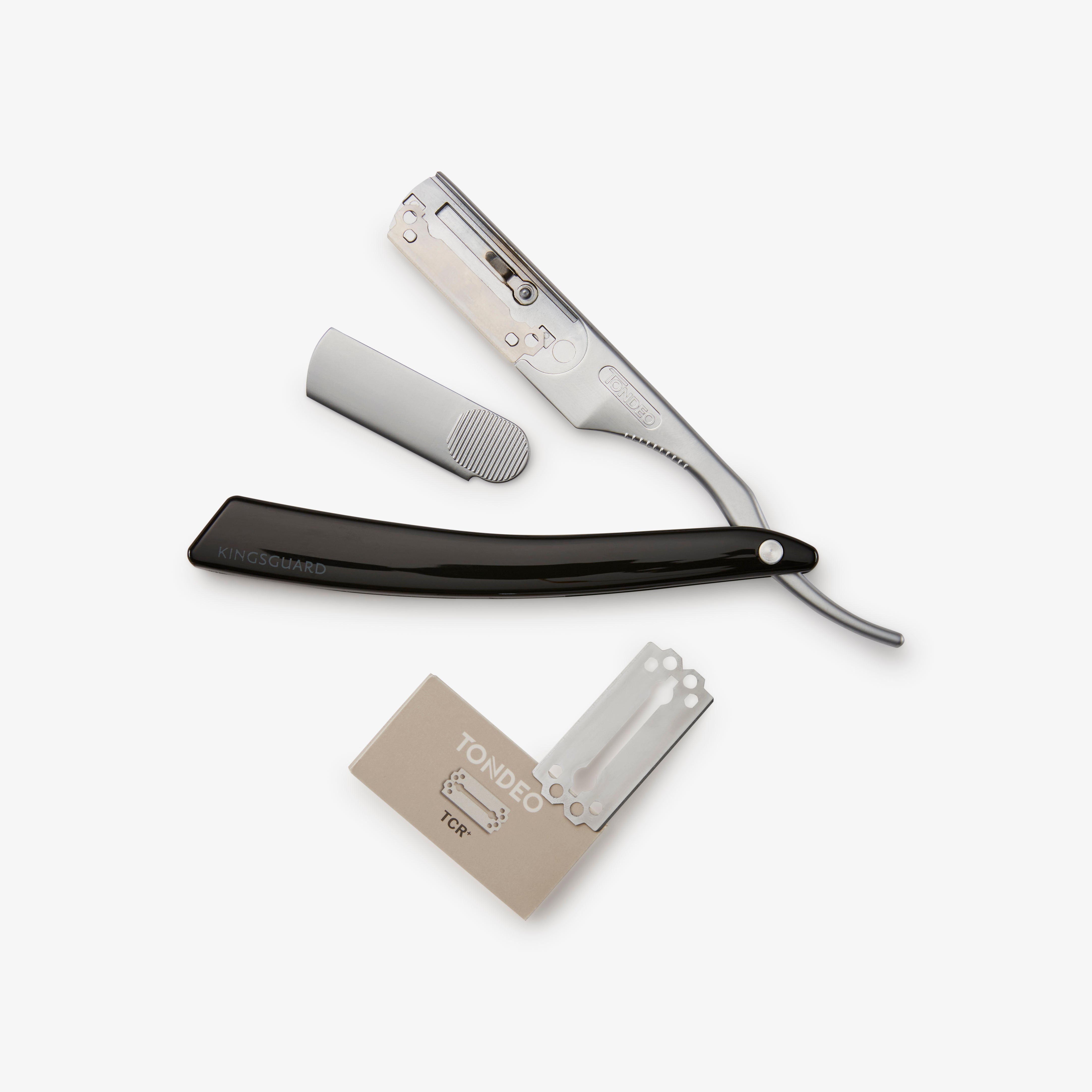 TONDEO Kingsguard Rasiermesser – Profi Rasiermesser aus Solingen für Barber & Friseur mit ergonomischem Griff und scharfer Klinge.