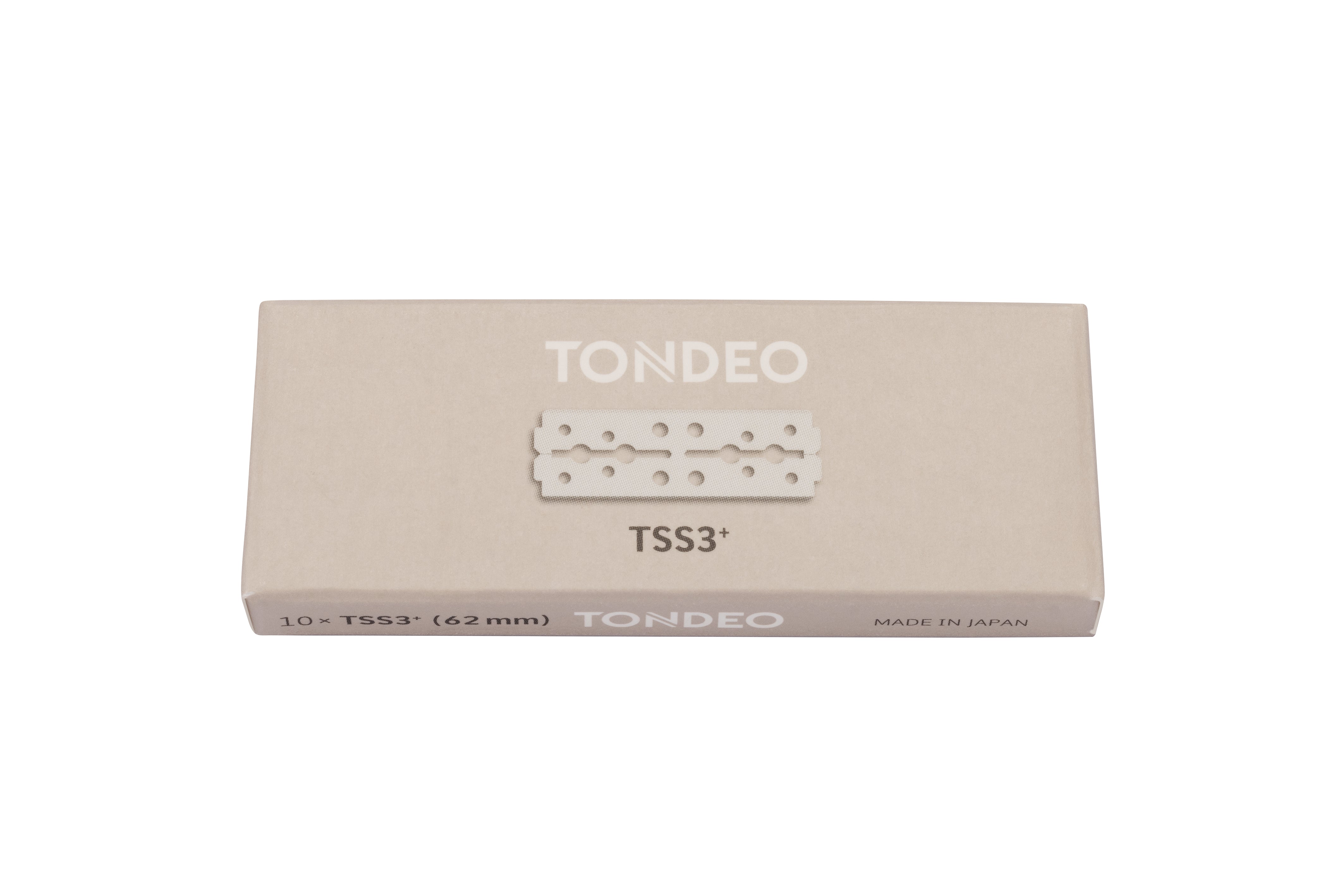 Verpackung mit Friseurklingen von Tondeo.