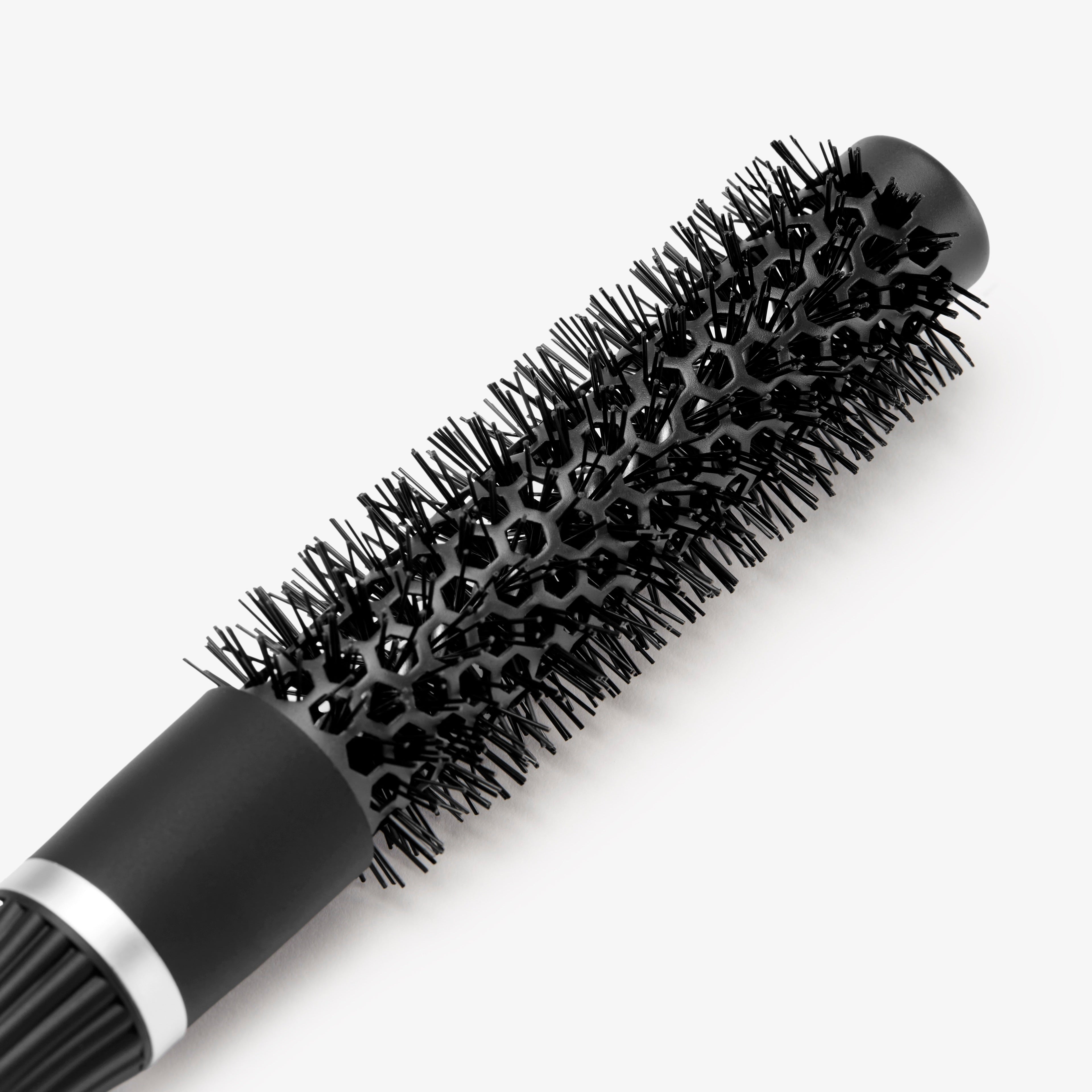 Atelier Graphite Haarbürste in elegantem Schwarz – professionelle Stylingbürste, Rundbürste Größe XXS