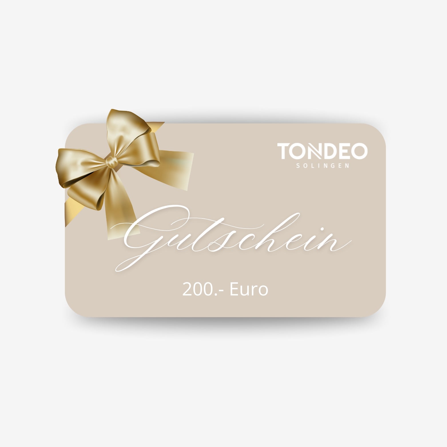 TONDEO Solingen Geschenkgutschein, Wert 200 Euro, Warengutschein, Geschenk, Made in Solingen, für Friseure